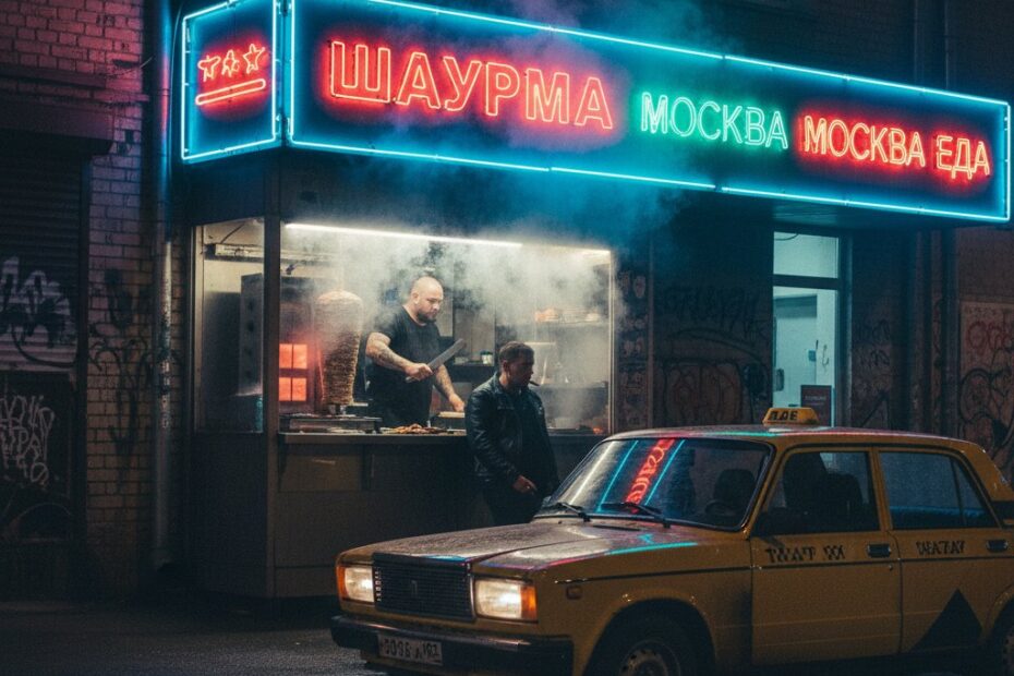Shawarma vs. Burrito: The Geometry of Taste, Cost of Living, and The Friday Felony neon lit moscow street